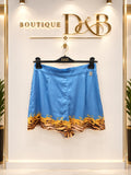 Shorts azzurri Blugirl in raso stampa Sweet Wilder