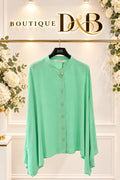 Camicia oversize verde menta Maliparmi
