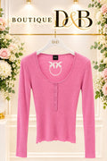 Maglia rosa PINKO in seta e cotone