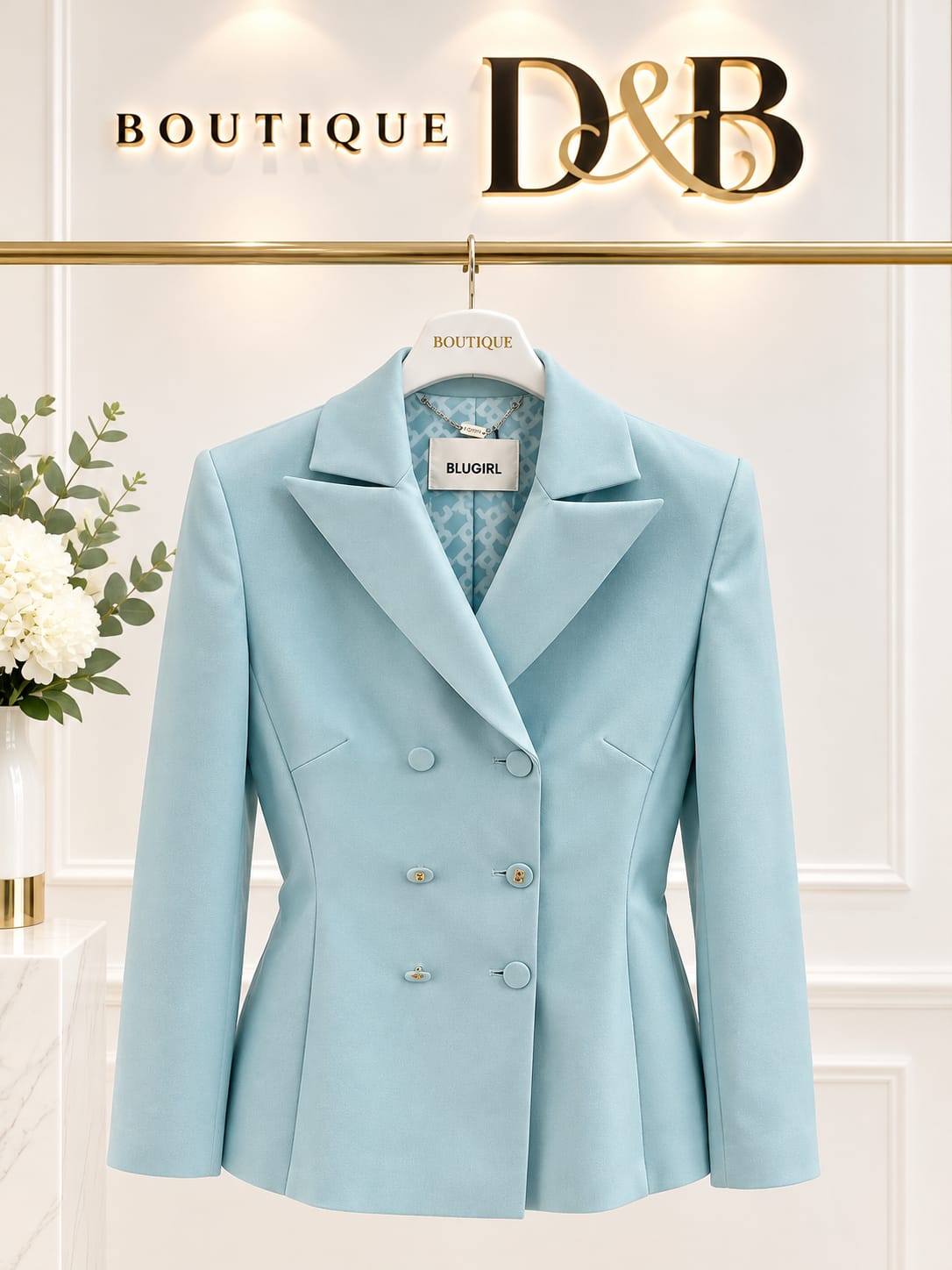 Blazer doppiopetto azzurro Blugirl